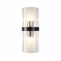 Lucent crystal wall sconce in black on white background