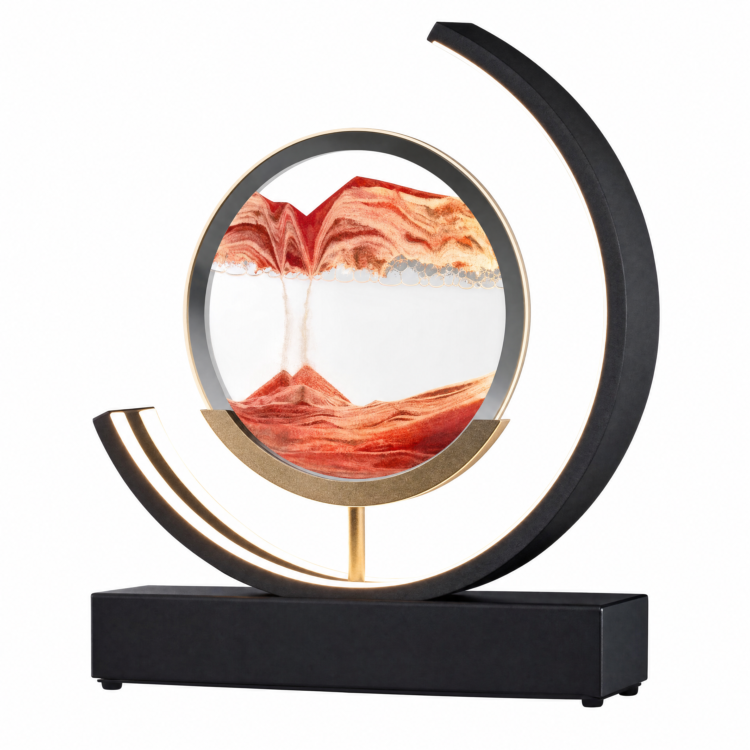Dunelight Moving Sand Art LED Table Lamp for Bedside and Desk