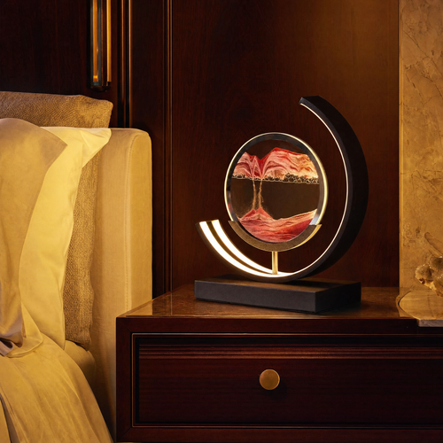 Dunelight moving sand table lamp in a luxury home interior