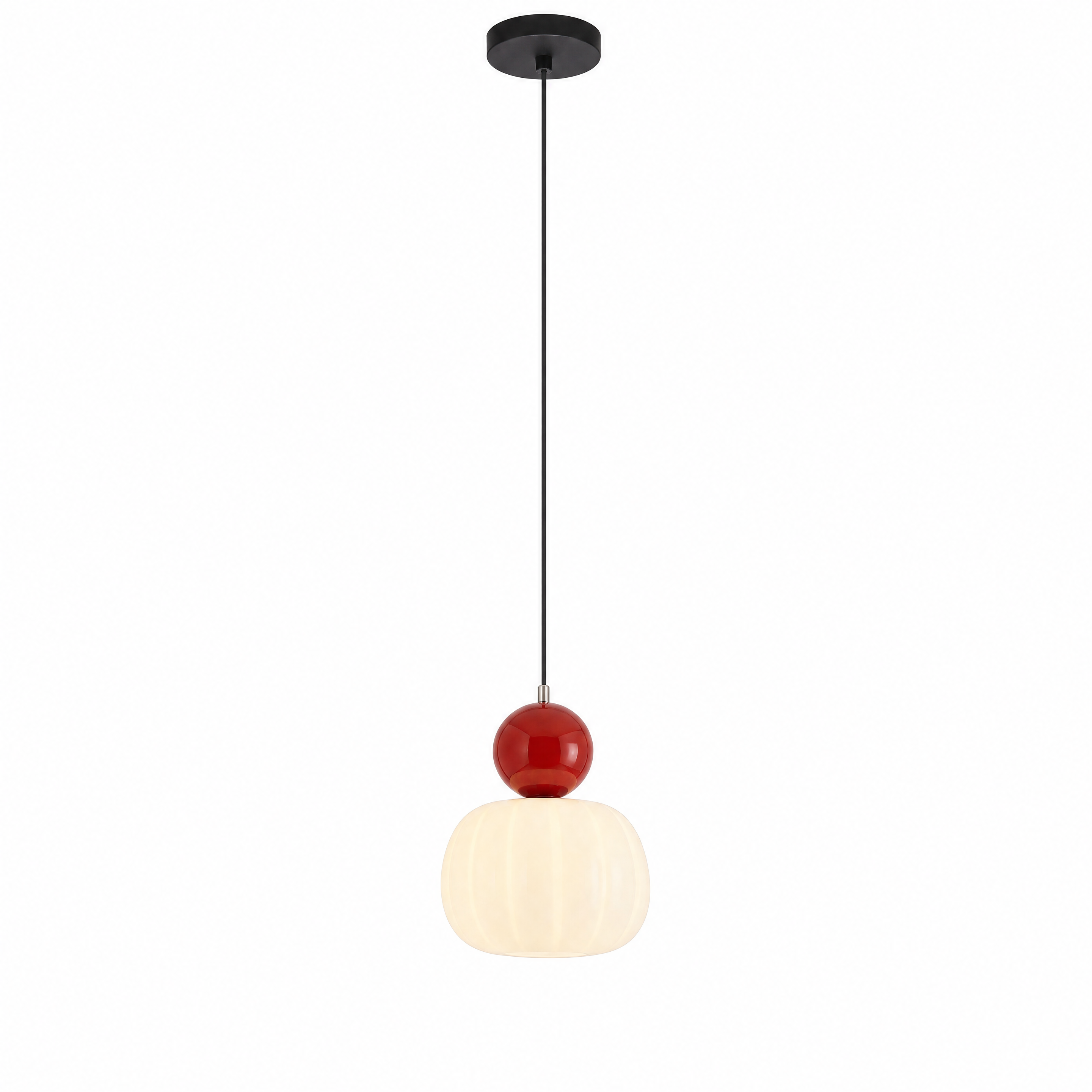Marlow Pumpkin Glass Pendant Light for Kitchen Islands and Dining Rooms