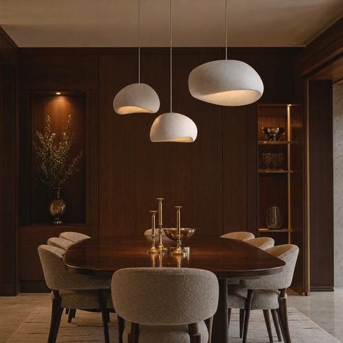 Halden sculpted chandelier pendant in a luxury home interior